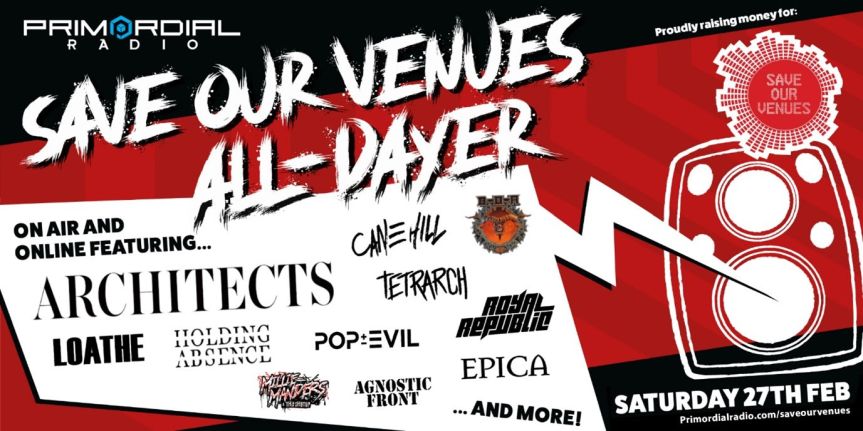 Primordial Radio announces Save Our Venues all-dayer in partnership with The Music Venue Trust